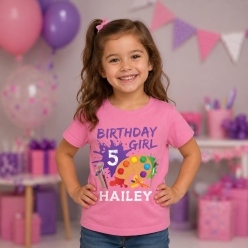Artist Girl Personalized Hot Pink T-shirt